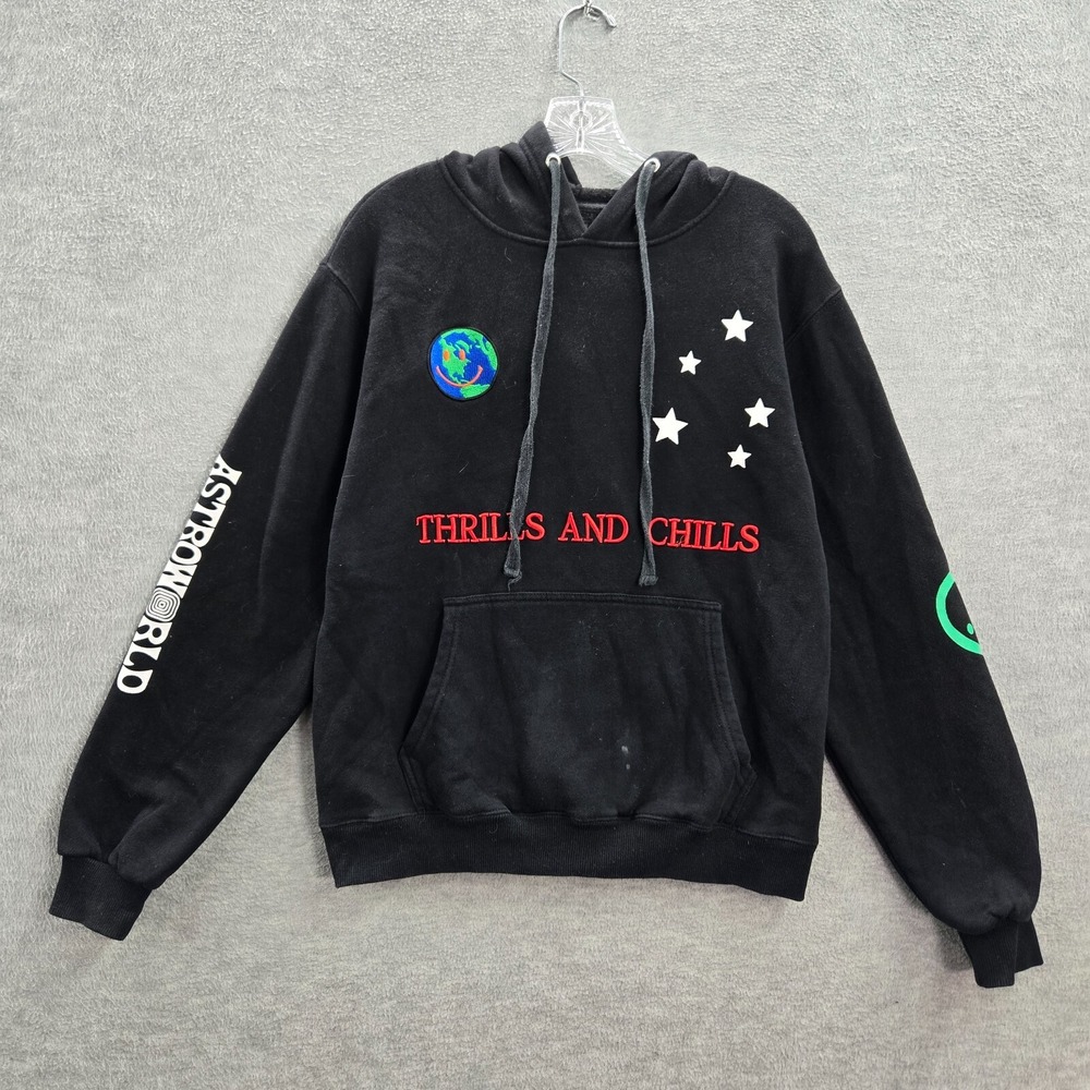 Travis Scott Astroworld Men Sweatshirt S Thrills & Chills Out Of This World READ